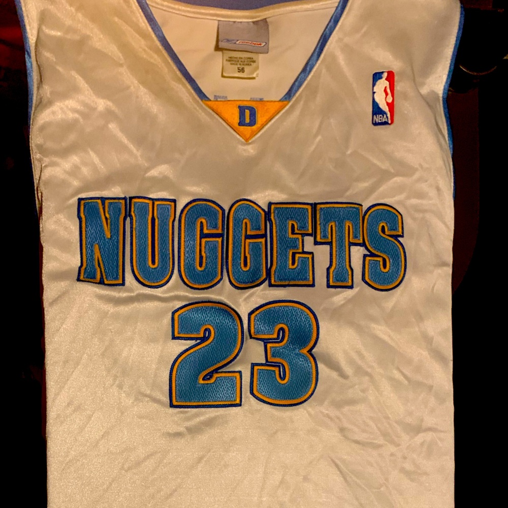 NBA Authentic Denver Nuggets Marcus Camby jersey